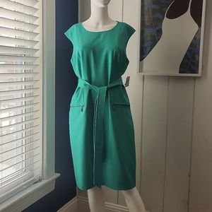 Kasper Sleeveless Career dress, Kelly green